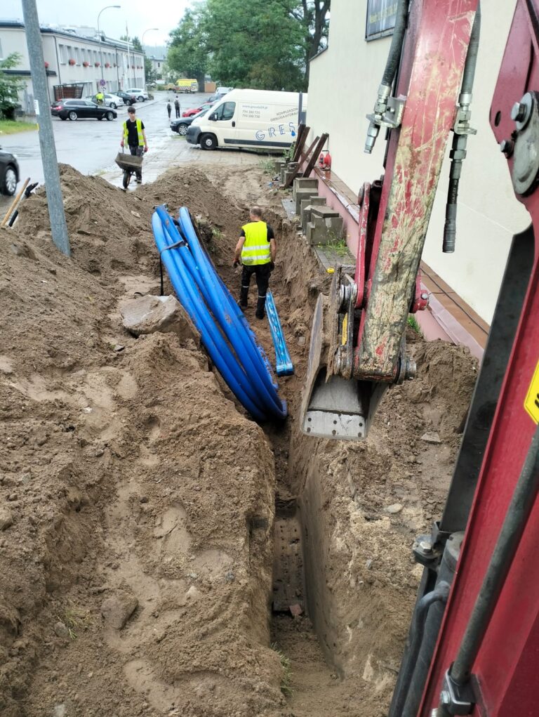 Montaż przyłącza wodociągowego i zasilania węzła cieplnego